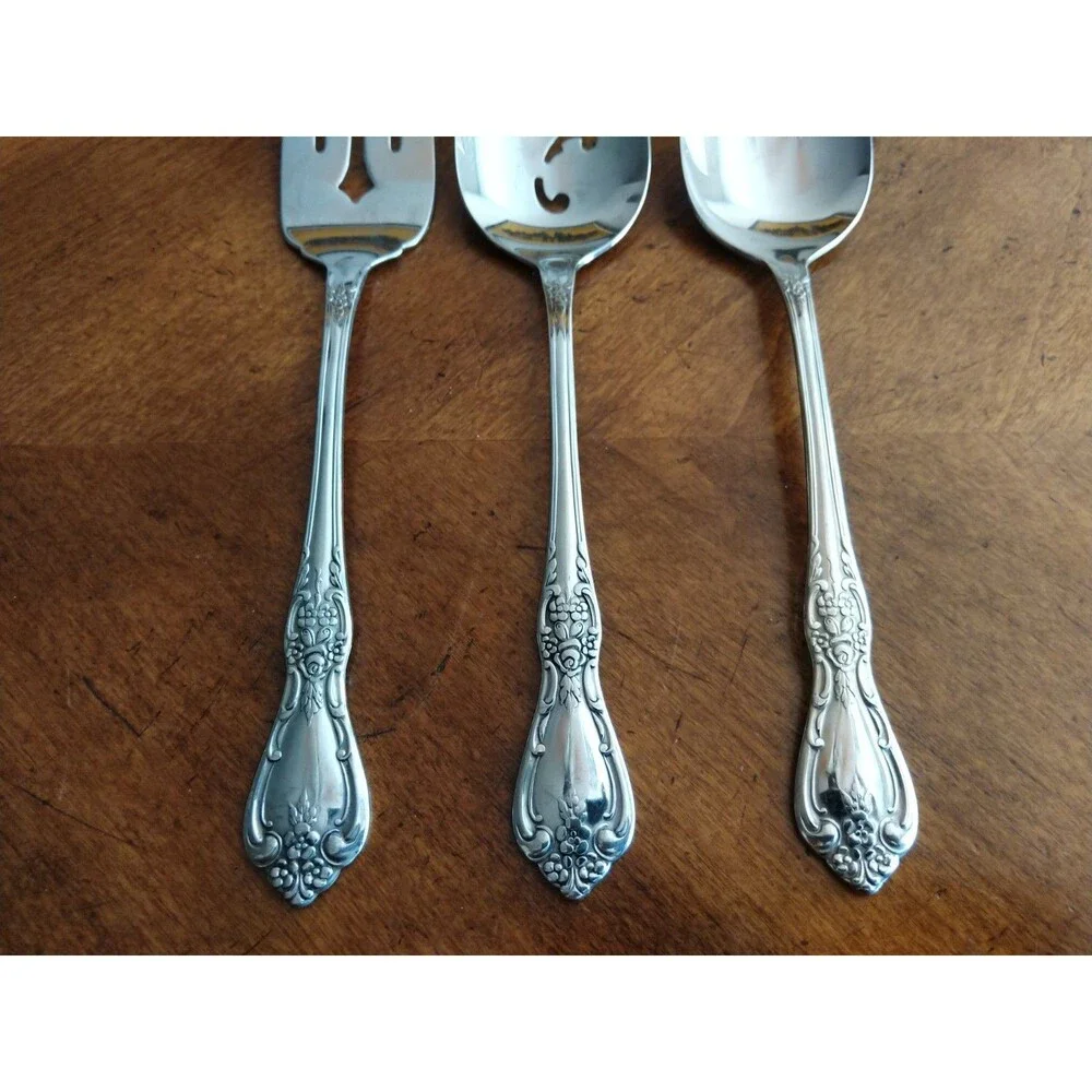 Lot 3 Serving Set Lot Oneida HH Kennett Square Stainless Distinction Deluxe